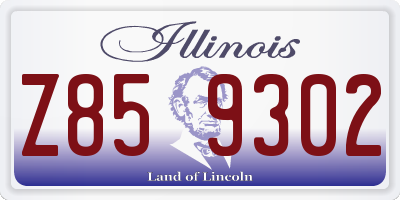 IL license plate Z859302