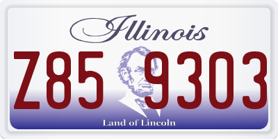 IL license plate Z859303
