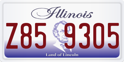 IL license plate Z859305