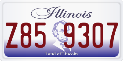IL license plate Z859307