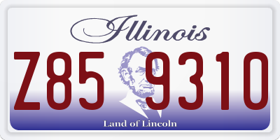 IL license plate Z859310