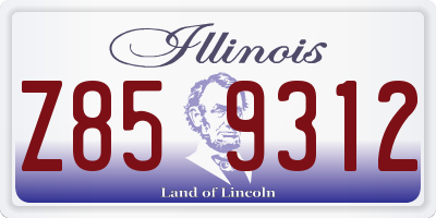 IL license plate Z859312
