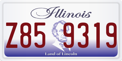 IL license plate Z859319