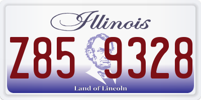 IL license plate Z859328