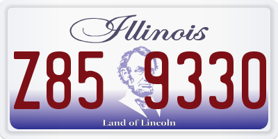 IL license plate Z859330