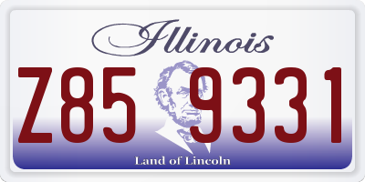 IL license plate Z859331