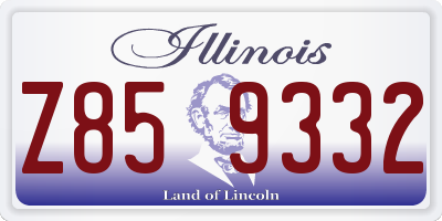 IL license plate Z859332