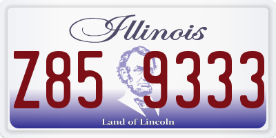 IL license plate Z859333