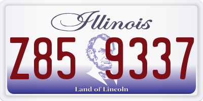 IL license plate Z859337