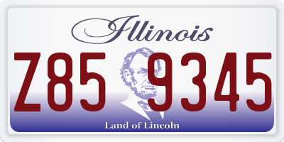 IL license plate Z859345