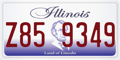 IL license plate Z859349