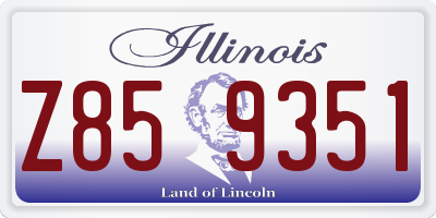 IL license plate Z859351