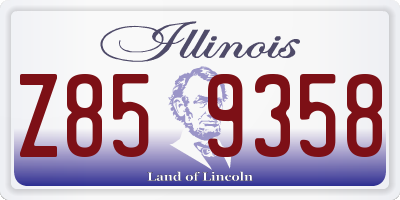 IL license plate Z859358