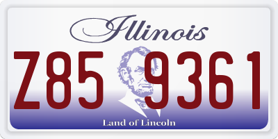 IL license plate Z859361