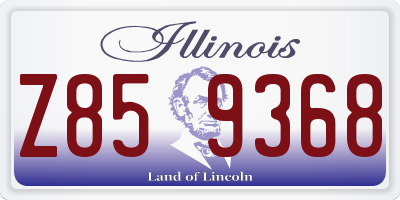 IL license plate Z859368