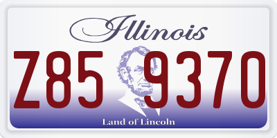 IL license plate Z859370