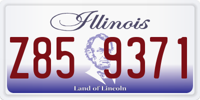 IL license plate Z859371