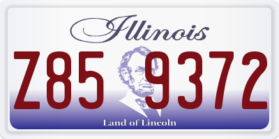 IL license plate Z859372
