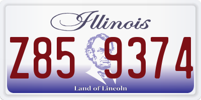 IL license plate Z859374