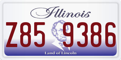 IL license plate Z859386