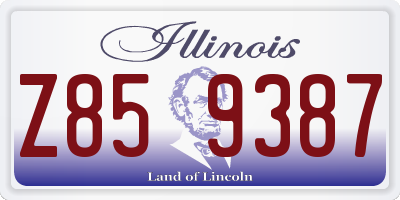 IL license plate Z859387