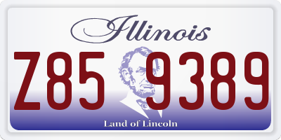 IL license plate Z859389