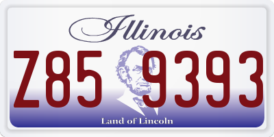 IL license plate Z859393
