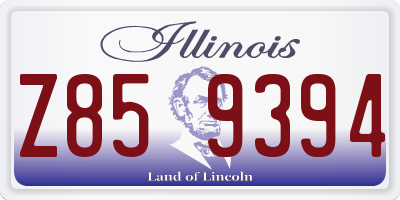 IL license plate Z859394