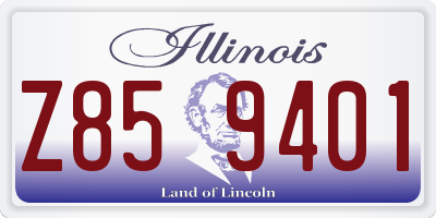 IL license plate Z859401