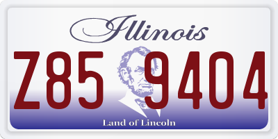 IL license plate Z859404