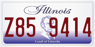 IL license plate Z859414