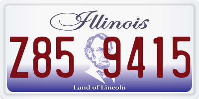 IL license plate Z859415