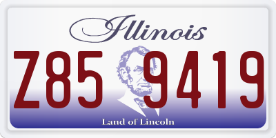 IL license plate Z859419