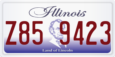 IL license plate Z859423