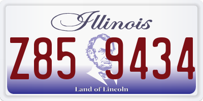 IL license plate Z859434