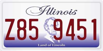 IL license plate Z859451