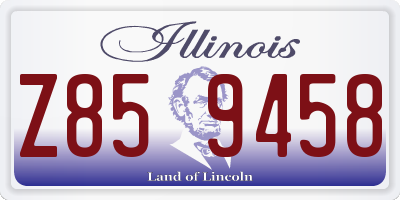 IL license plate Z859458