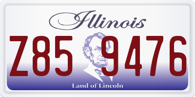 IL license plate Z859476