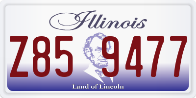 IL license plate Z859477
