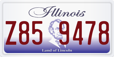 IL license plate Z859478