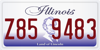 IL license plate Z859483
