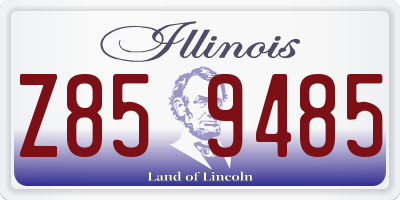 IL license plate Z859485