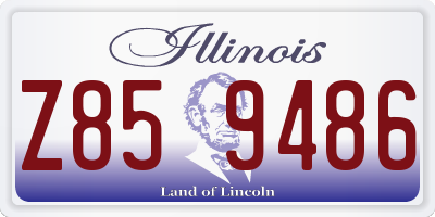 IL license plate Z859486