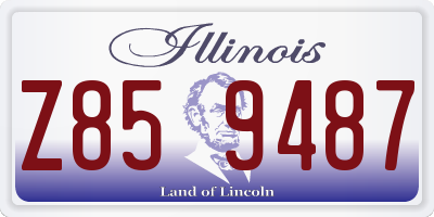 IL license plate Z859487