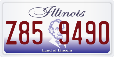 IL license plate Z859490