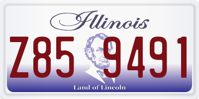 IL license plate Z859491