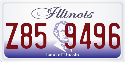 IL license plate Z859496