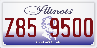IL license plate Z859500