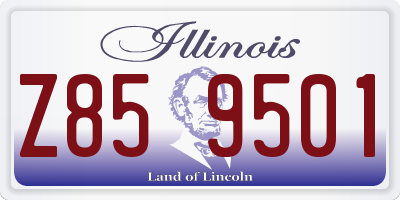 IL license plate Z859501