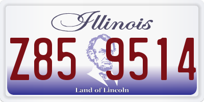 IL license plate Z859514